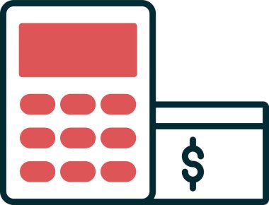 Basit hesap makinesi vektör illüstrasyonu