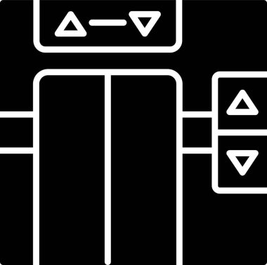 Modern asansör simgesinin vektör çizimi 