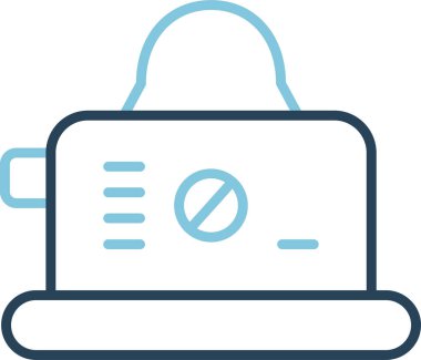 ekmek kızartma makinesi web simgesi, vektör çizim