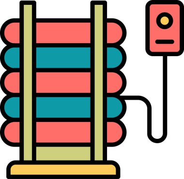 Decubitus Yatağı web simgesi, basit vektör illüstrasyonu