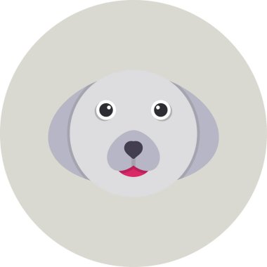 Bichon Frise web simgesi vektör çizimi