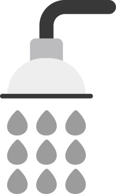 Duş. Web simgesi basit illüstrasyon 