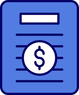 Fatura. Web simgesi basit illüstrasyon 