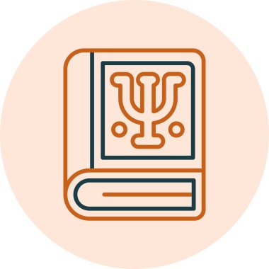 Psikolojik Eğitim Web ikonu vektör illüstrasyonu