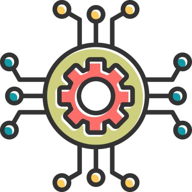 Bilgi ağı web simgesi basit illüstrasyon