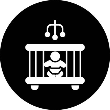 Bebek Yatağı Web simgesi, basit vektör illüstrasyonu