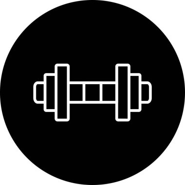 Dayanıklılık, spor salonu halteri. Web simgesi basit illüstrasyon 