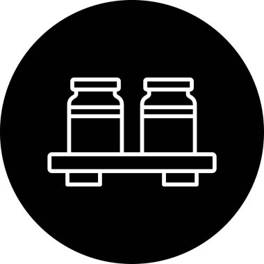 İki kavanoz kutsal kişilerin resmi, vektör çizim 