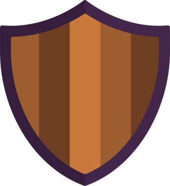 Doğrudan soyut bir kalkanın renk olarak vektör illüstrasyonu.