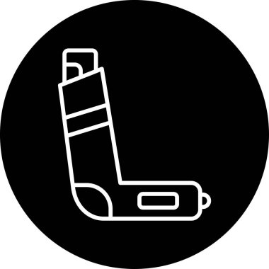 astım solunum simgesi, vektör illüstrasyonu basit tasarım