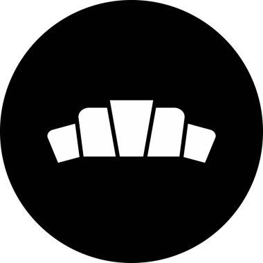 Kruvasan ağ simgesi, basit vektör illüstrasyonu