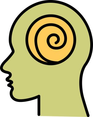 Halüsinasyon ağ ikonu vektör illüstrasyonu