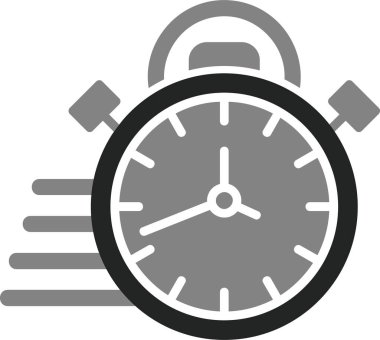 Kronometre simgesi, vektör illüstrasyonu basit tasarım