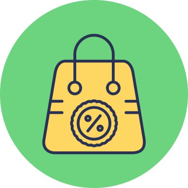 alışveriş çantası web simgesi, vektör çizim