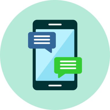 Sohbet mesajı vektör illüstrasyonu