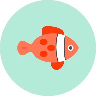 Balık. Web simgesi basit illüstrasyon 