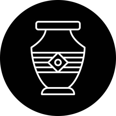 Vazo. Web simgesi basit illüstrasyon