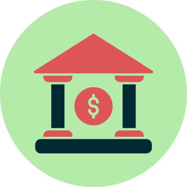 Banka web simgesi basit illüstrasyon 