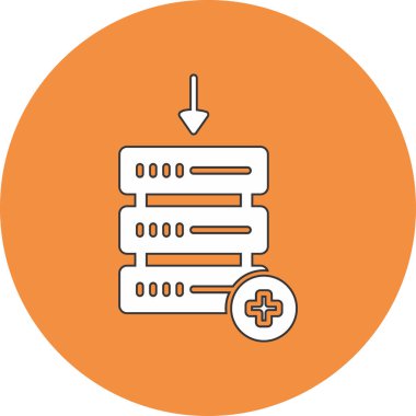 Depo. Web simgesi basit illüstrasyon