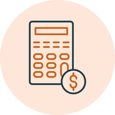 Calculator icon, vector illustration simple design