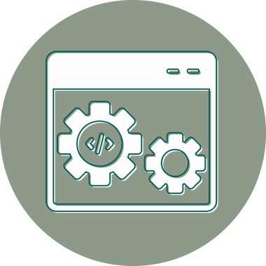 Konfigürasyon. Web simgesi basit tasarım