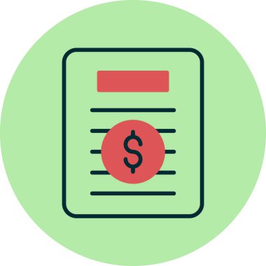 Fatura. Web simgesi basit illüstrasyon 