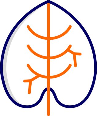 Caladium yaprağı simgesi, vektör illüstrasyonu