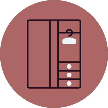 Soyunma odası web simgesi vektör illüstrasyonu