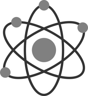 Bilim için vektör illüstrasyonunda gösterişli düz bir diatom simgesi.