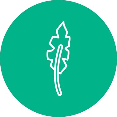 Yaprak. Web simgesi basit illüstrasyon