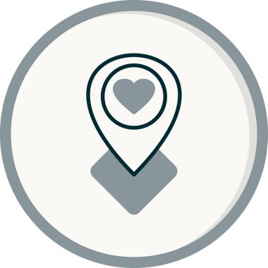 Konum haritası işaretleyici. vektör simgesi