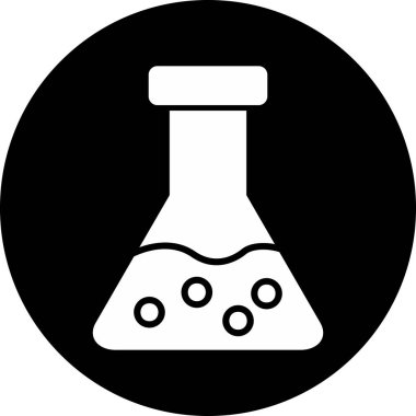 Kimyasal matara simgesi, vektör çizimi basit tasarım