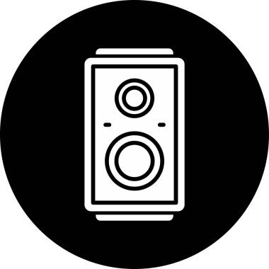 Müzik Sözcüsü Web simgesi basit illüstrasyon