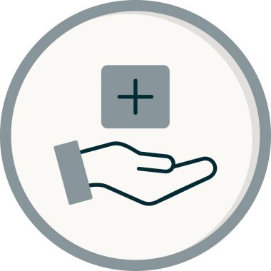 Sağlık hizmetleri. Web simgesi basit illüstrasyon