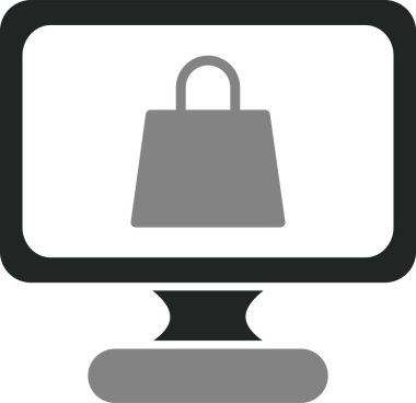 torba alışverişi çevrimiçi simge vektörü