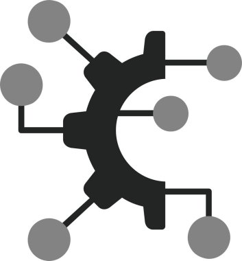 Teknoloji. Web simgesi basit illüstrasyon