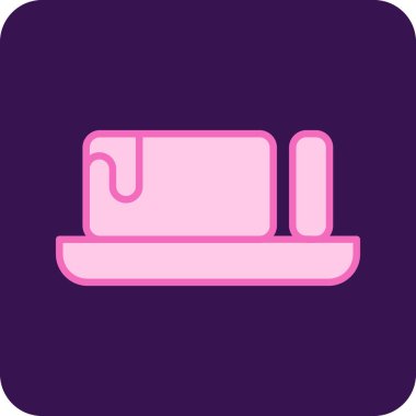 Vektör illüstrasyon Tereyağı ağ simgesi 