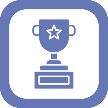 Kupa simgesi, vektör illüstrasyonu basit tasarım