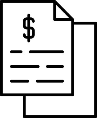 belge simgesi, vektör illüstrasyonu basit tasarım