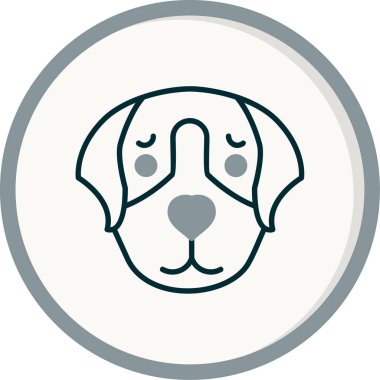 Av köpeği. Web simgesi basit tasarım