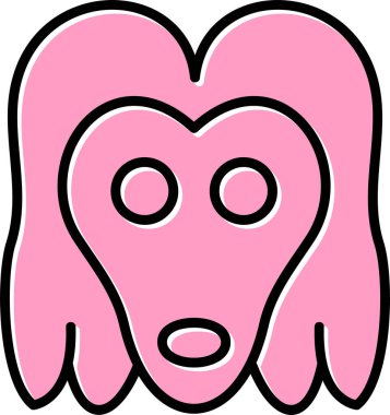 Afgan Tazı web simgesi vektör illüstrasyonu