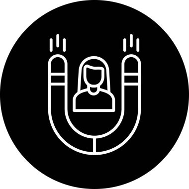 Çekicilik. Web simgesi basit illüstrasyon