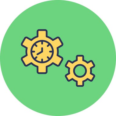 Zaman yönetimi simgesi vektör illüstrasyonu