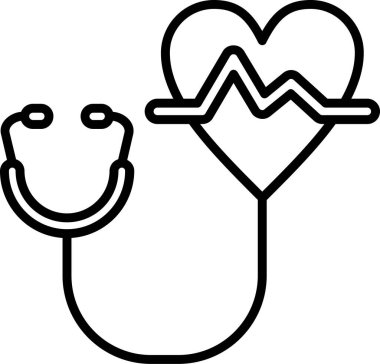 Kardiyoloji. Web simgesi basit illüstrasyon