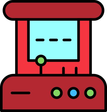 Arcade web simgesi, basit vektör illüstrasyonu