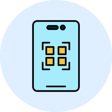 QR Kod simgesi modern vektör illüstrasyonu