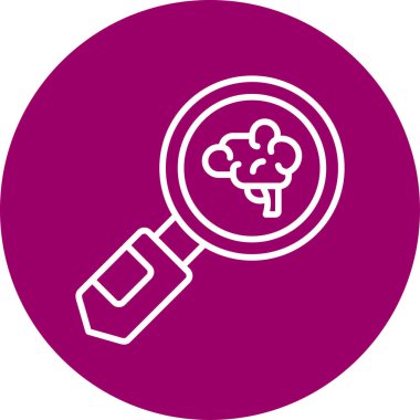 Araştırma yapan büyüteçlerin temel doğrusal çizimi