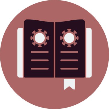 Bakteriyoloji. Web simgesi basit illüstrasyon