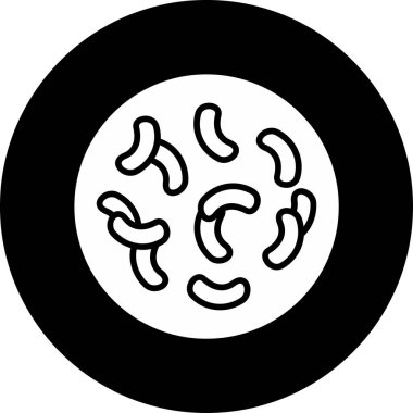 Lactobacillus web simgesi, basit vektör çizimi