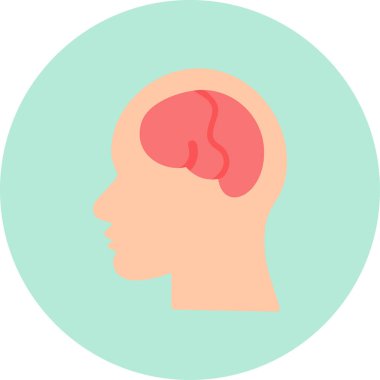 Beyin vektör simgesi Psikiyatri konsept vektör çizimi 